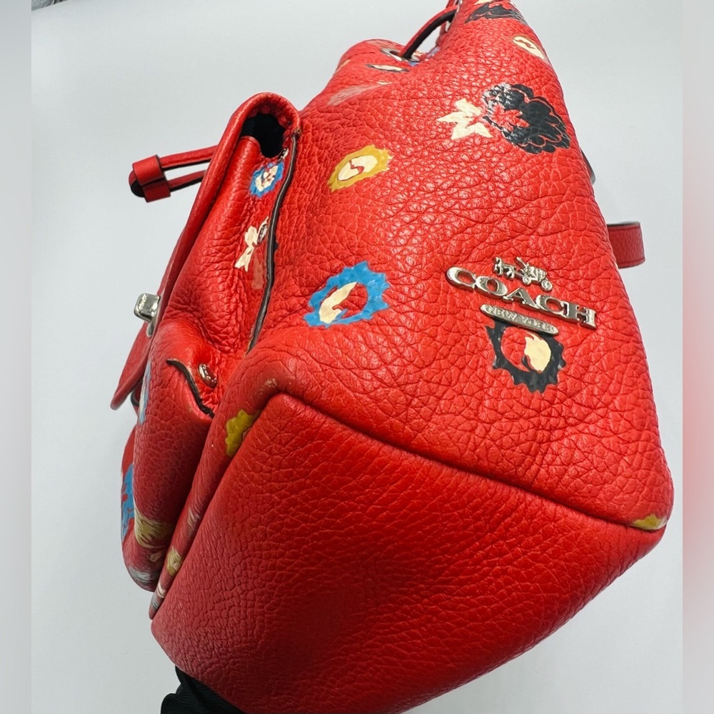 Coach Mini Turnlock Rucksack Floral Print Backpack - Picture 10 of 11